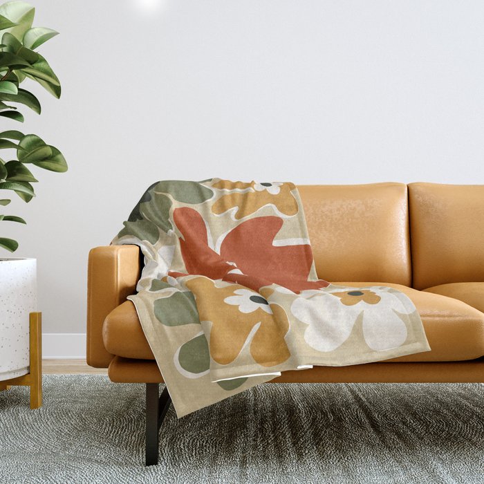 VINTAGE floral house  Throw Blanket Gallery Image 1