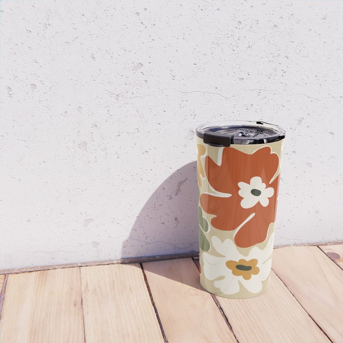 VINTAGE floral house  Travel Mug Gallery Image 4