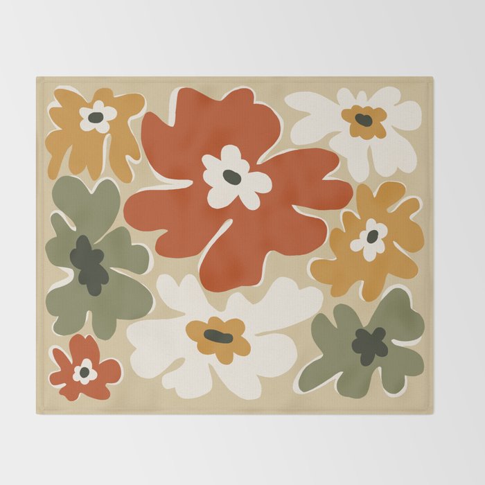 VINTAGE floral house  Throw Blanket Gallery Image 2