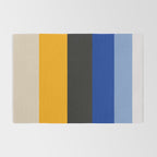 Complementary Blue & Yellow Colorful Geometric Pattern Rug Gallery Image 2