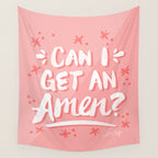 Can I Get An Amen? - Blush Pink Palette Wall Tapestry Gallery Image 4