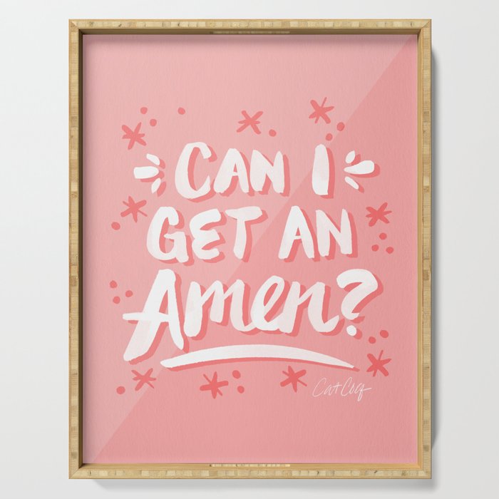 Can I Get An Amen? - Blush Pink Palette Serving Tray Gallery Image 1