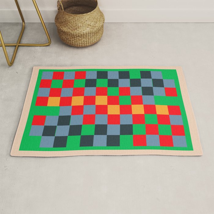 Colorful Checkerboard 2 Rug Gallery Image 1