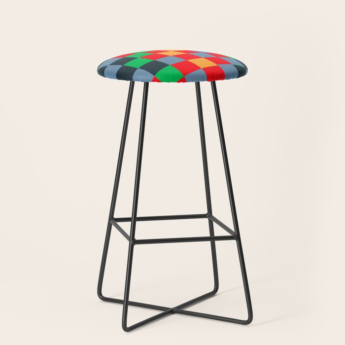 Colorful Checkerboard 2 Stool Gallery Image 1