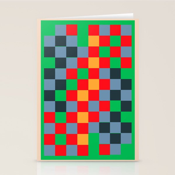 Colorful Checkerboard 2 Stationery Card Gallery Image 2