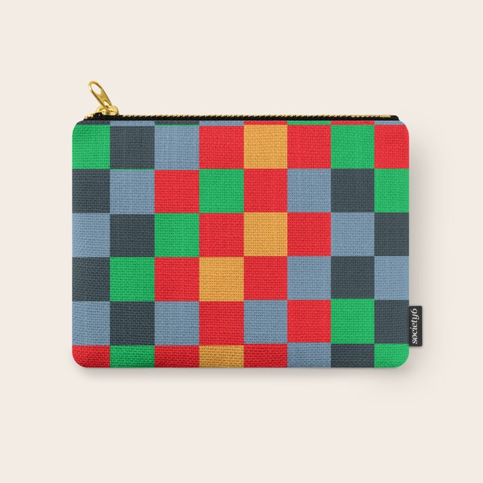 Colorful Checkerboard 2 Carry All Pouch Gallery Image 1