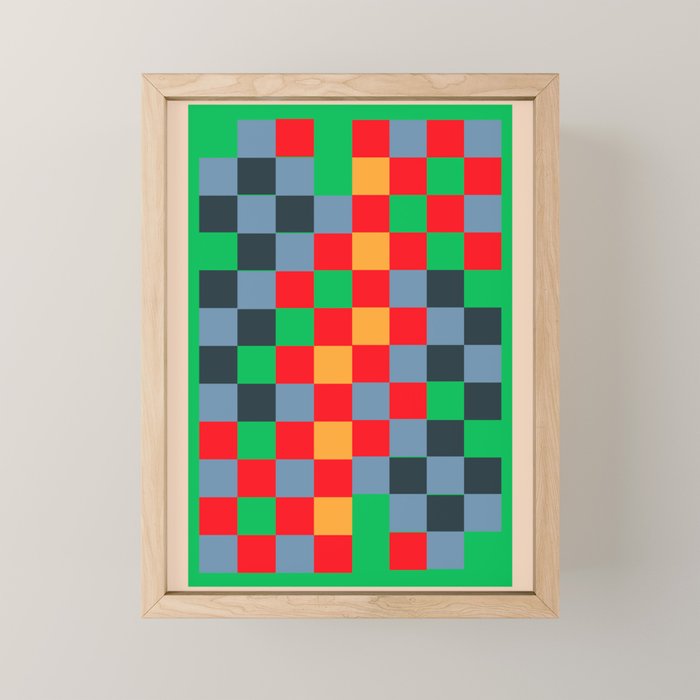 Colorful Checkerboard 2 Mini Art Print Gallery Image 1