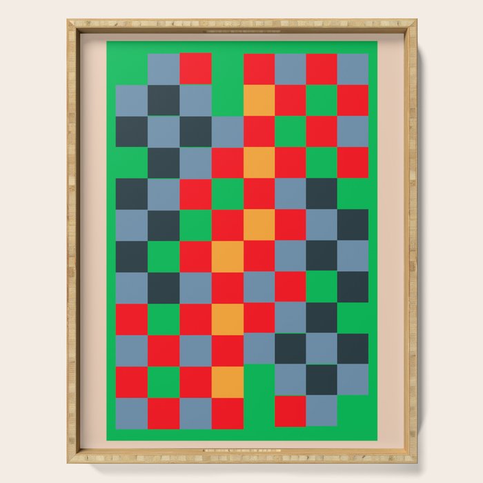 Colorful Checkerboard 2 Serving Tray Gallery Image 1