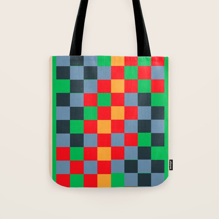 Colorful Checkerboard 2 Tote Bag Gallery Image 1