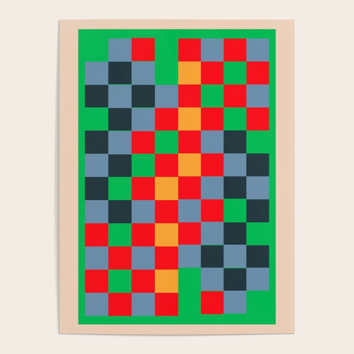Colorful Checkerboard 2 Poster Gallery Image 4
