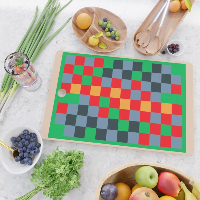 Colorful Checkerboard 2 Cutting Board Gallery Image 2