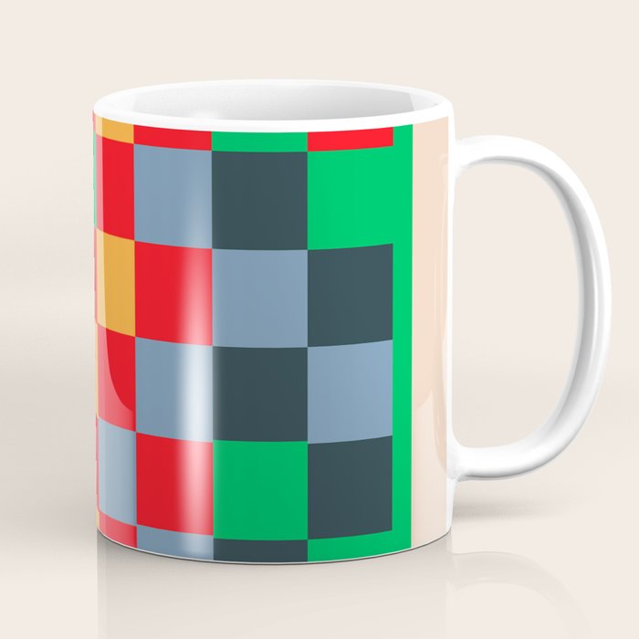 Colorful Checkerboard 2 Coffee Mug Gallery Image 1