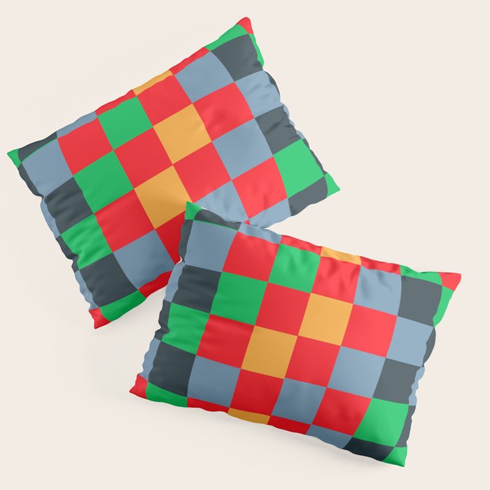 Colorful Checkerboard 2 Pillow Sham Gallery Image 3