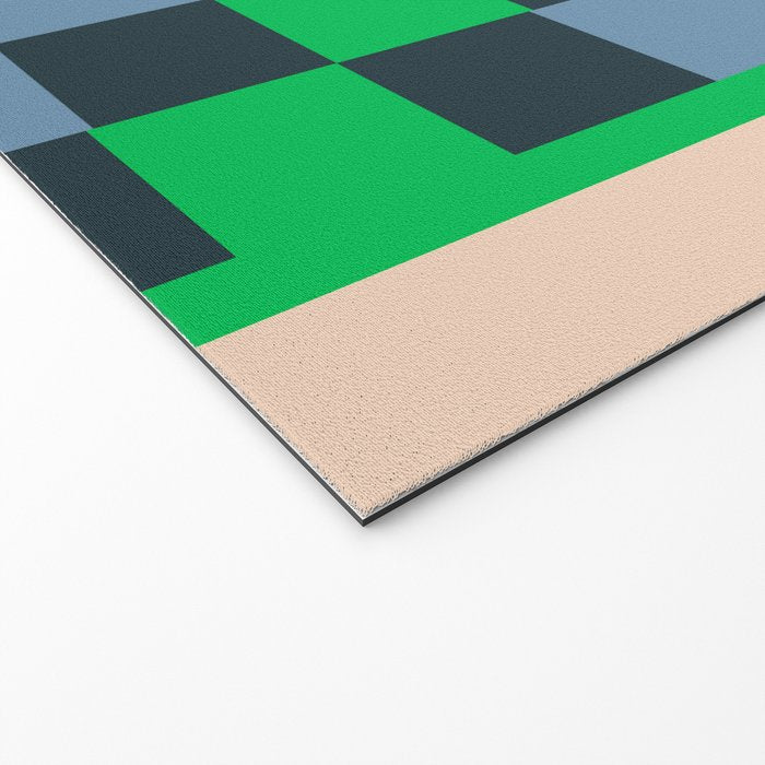 Colorful Checkerboard 2 Welcome Mat Gallery Image 2