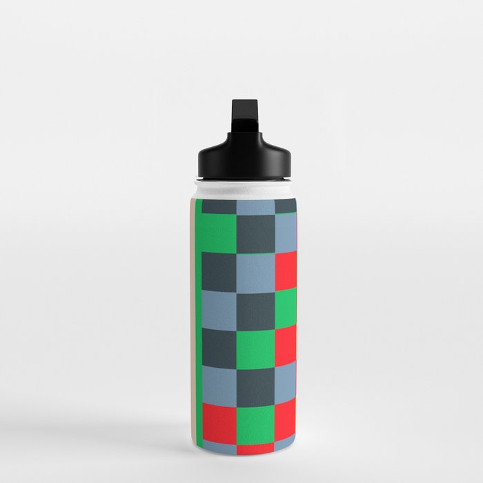Colorful Checkerboard 2 Water Bottle Gallery Image 3