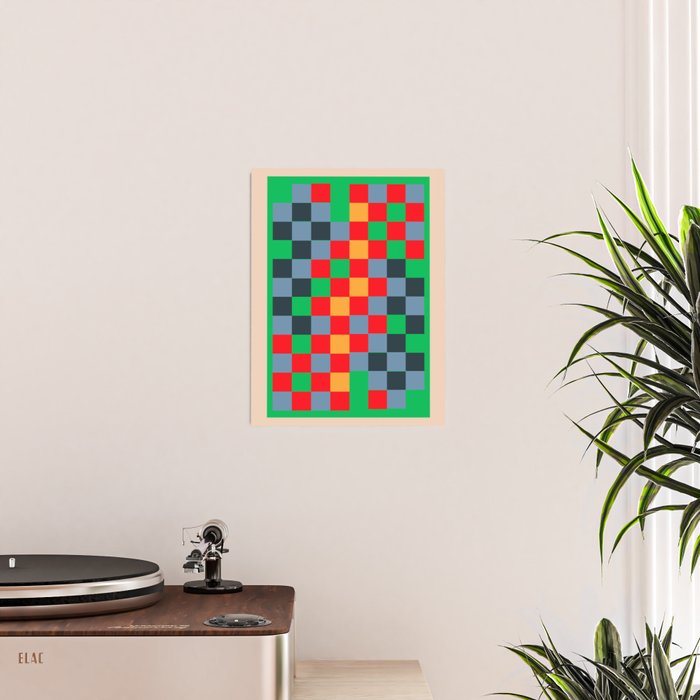 Colorful Checkerboard 2 Poster Gallery Image 2