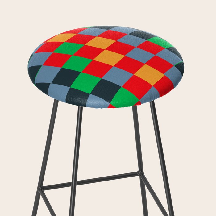 Colorful Checkerboard 2 Stool Gallery Image 2