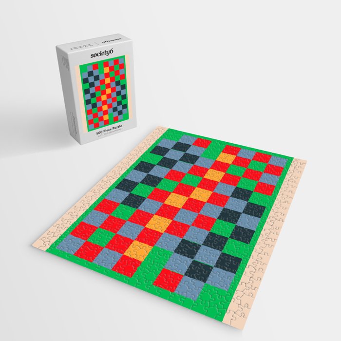 Colorful Checkerboard 2 Jigsaw Puzzle Gallery Image 2