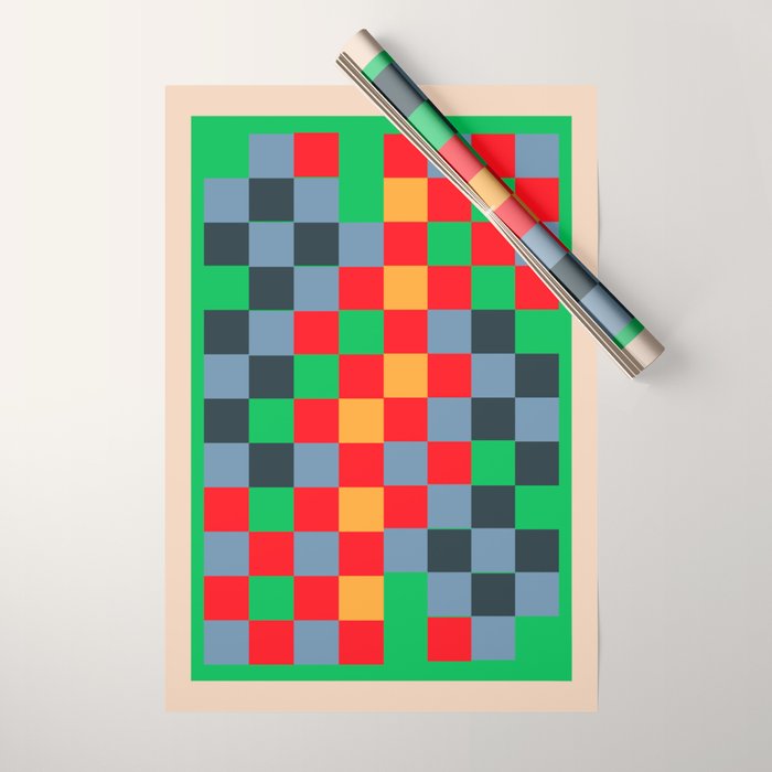 Colorful Checkerboard 2 Wrapping Paper Gallery Image 1