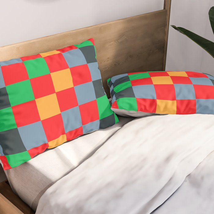 Colorful Checkerboard 2 Pillow Sham Gallery Image 2
