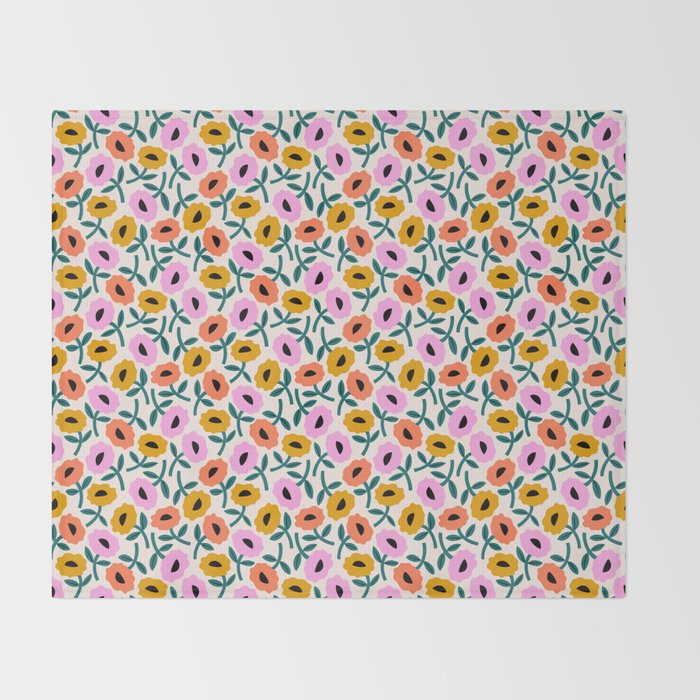 Floral Bliss Throw Blanket Gallery Image 2