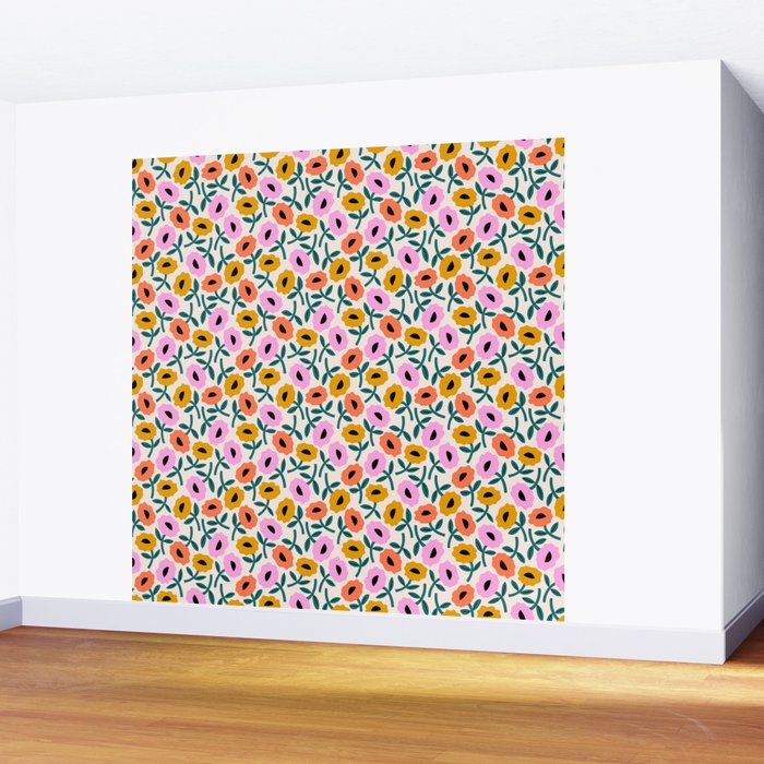 Floral Bliss Wall Mural Gallery Image 2