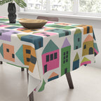 Happy Houses - Multi-colored Tablecloth Gallery Image 3
