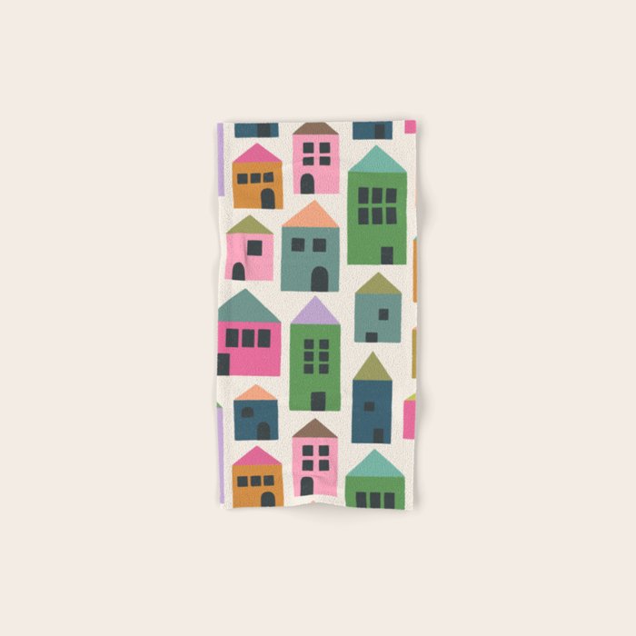 Happy Houses - Multi-colored Bath Towel Gallery Image 1