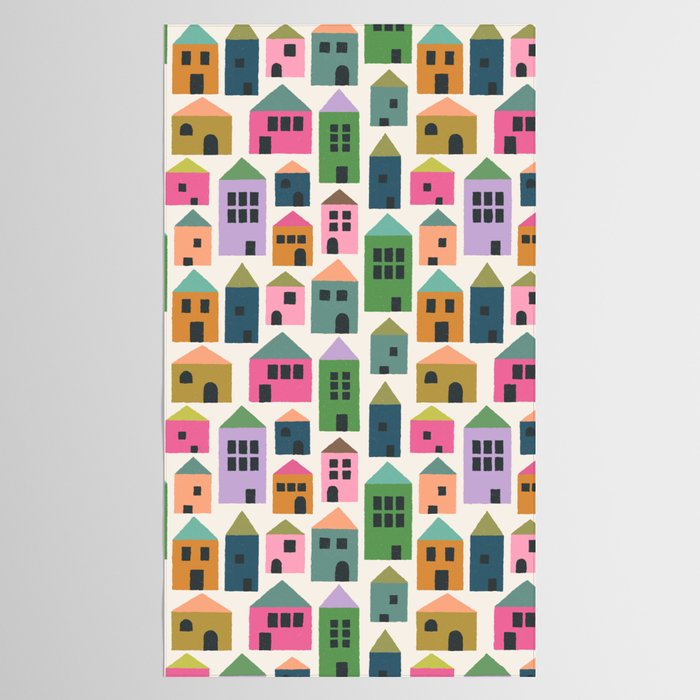 Happy Houses - Multi-colored Tablecloth Gallery Image 2