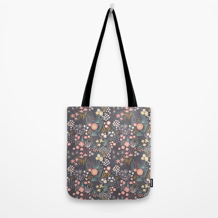 Flower Field Large Tote Bag Gallery Image 2