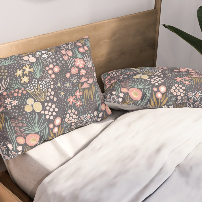 Flower Field Large Pillow Sham Gallery Image 2