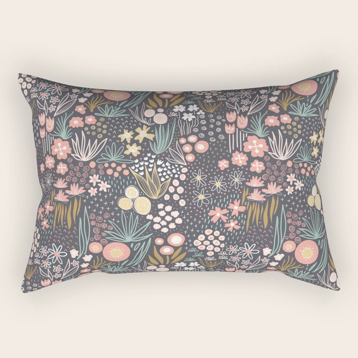 Flower Field Large Rectangular Pillow Gallery Image 1