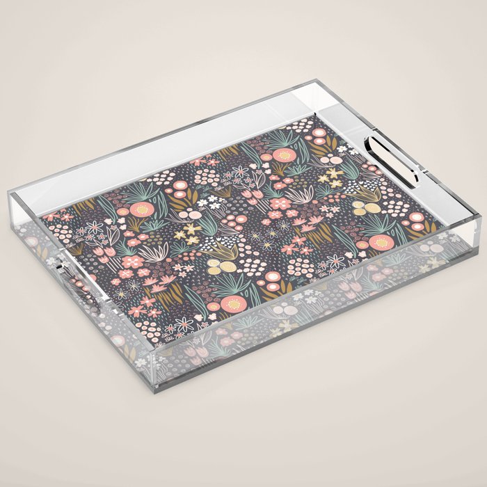Flower Field Large Acrylic Tray Gallery Image 1