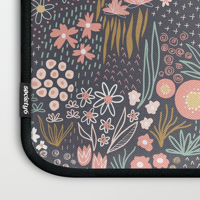 Flower Field Large Laptop Sleeve Gallery Image 3