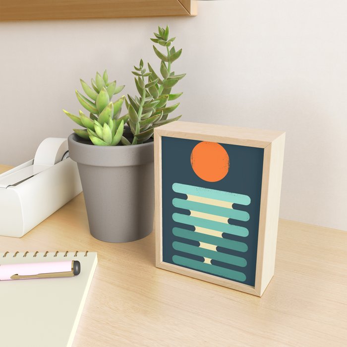 Minimalist ocean Mini Art Print Gallery Image 2