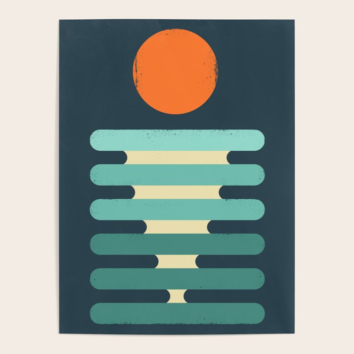 Minimalist ocean Poster Gallery Image 1