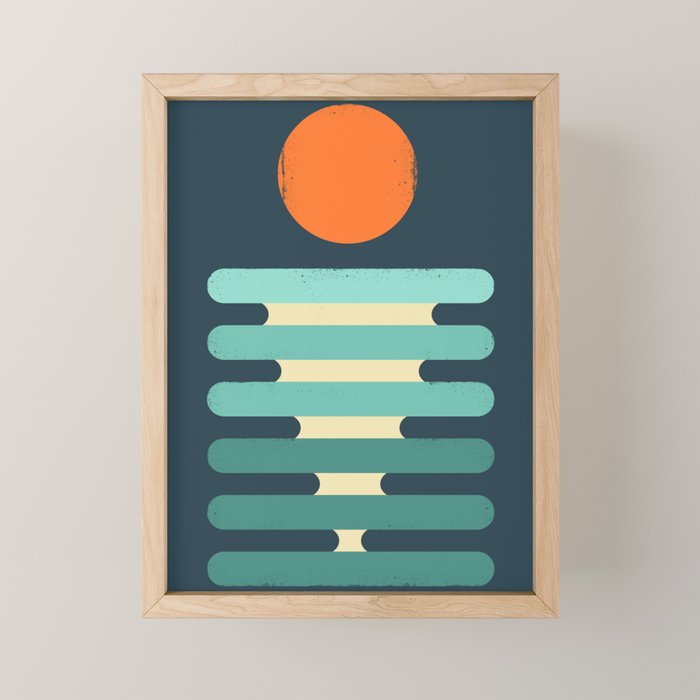 Minimalist ocean Mini Art Print Gallery Image 1
