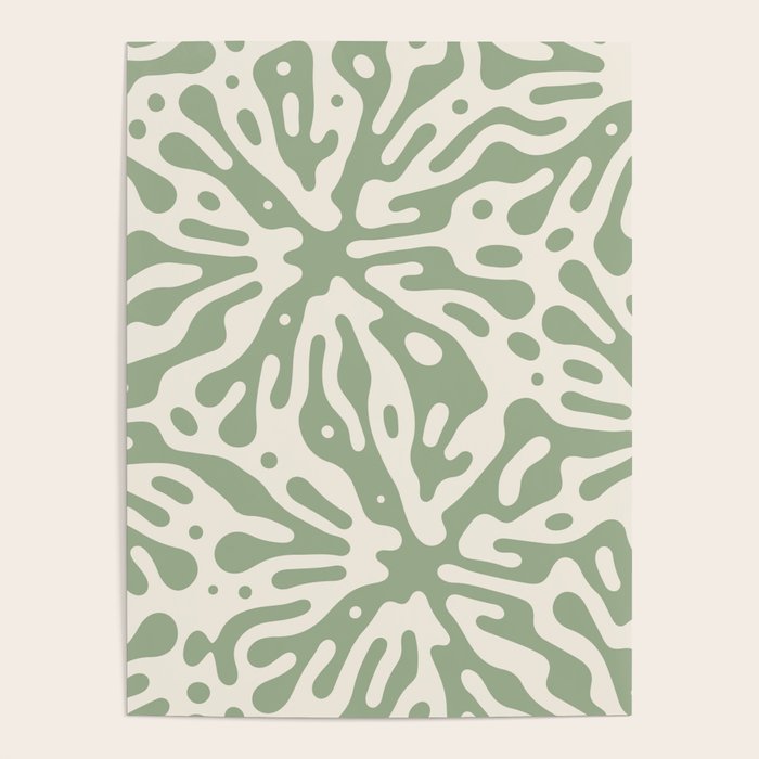 Organic Matter in Ivory and Green Poster Gallery Image 4