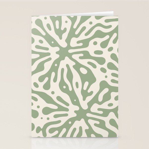 Organic Matter in Ivory and Green Stationery Card Gallery Image 1