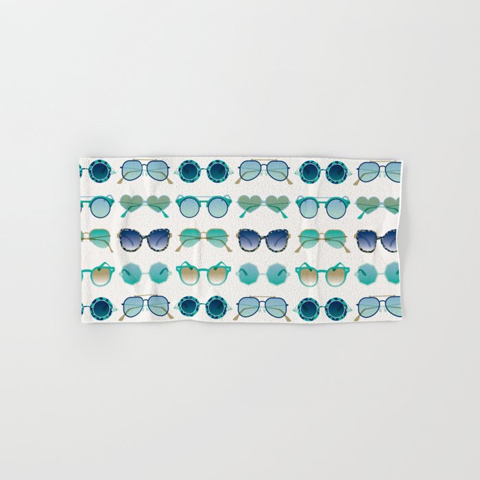 Sunglasses Collection - Turquoise & Navy Palette Bath Towel Gallery Image 1
