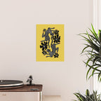 Bold Leopard Art Print on Pink with Floral Accents - Modern Animal Wall Art Poster Gallery Image 2