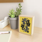 Bold Leopard Art Print on Pink with Floral Accents - Modern Animal Wall Art Mini Art Print Gallery Image 2