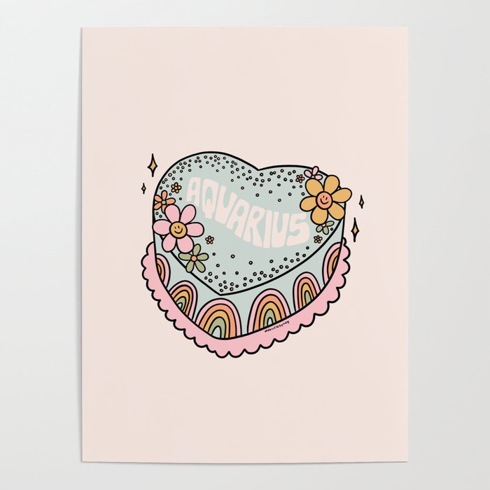 Aquarius Heart Cake Poster Gallery Image 1