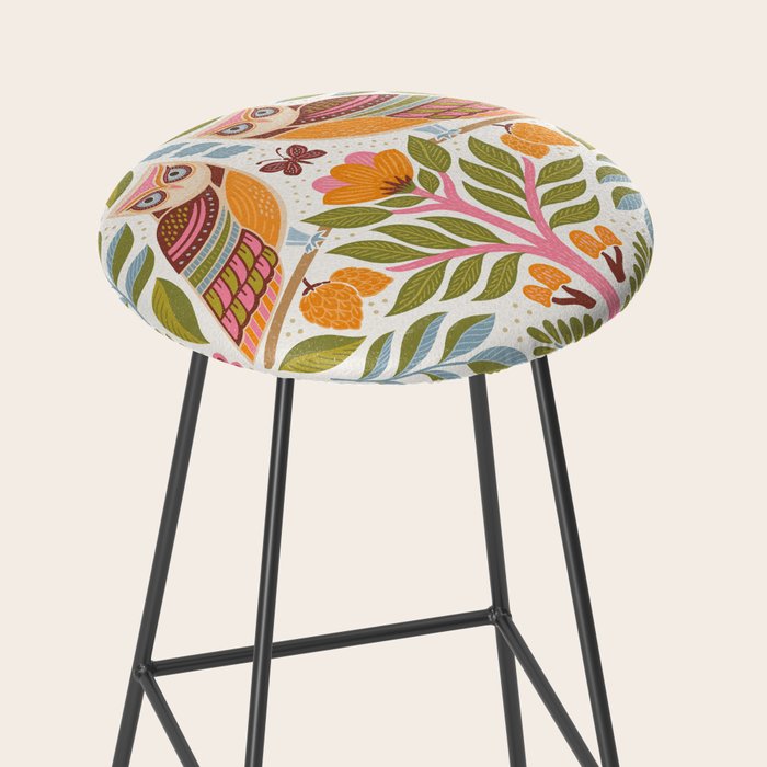 Woodland Owls - Multi-colored Stool Gallery Image 2