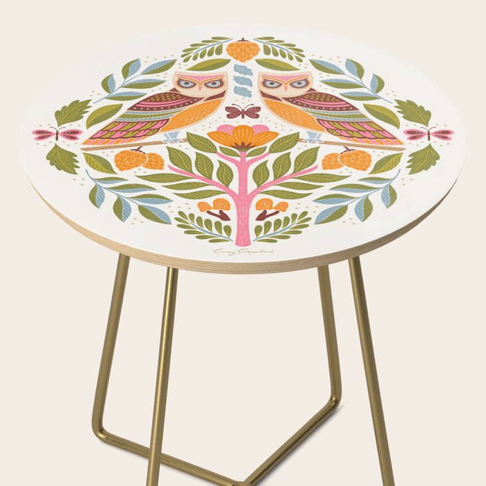 Woodland Owls - Multi-colored Side Table Gallery Image 2