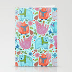 Winter Forest Woodland Animals in Arctic Blue Stationery Card Gallery Image 2