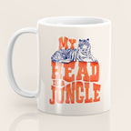 My Head is a Jungle-Tiger typography Coffee Mug Gallery Image 3
