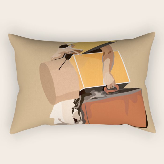 But only everything necessary Terracotta Rectangular Pillow Gallery Image 2
