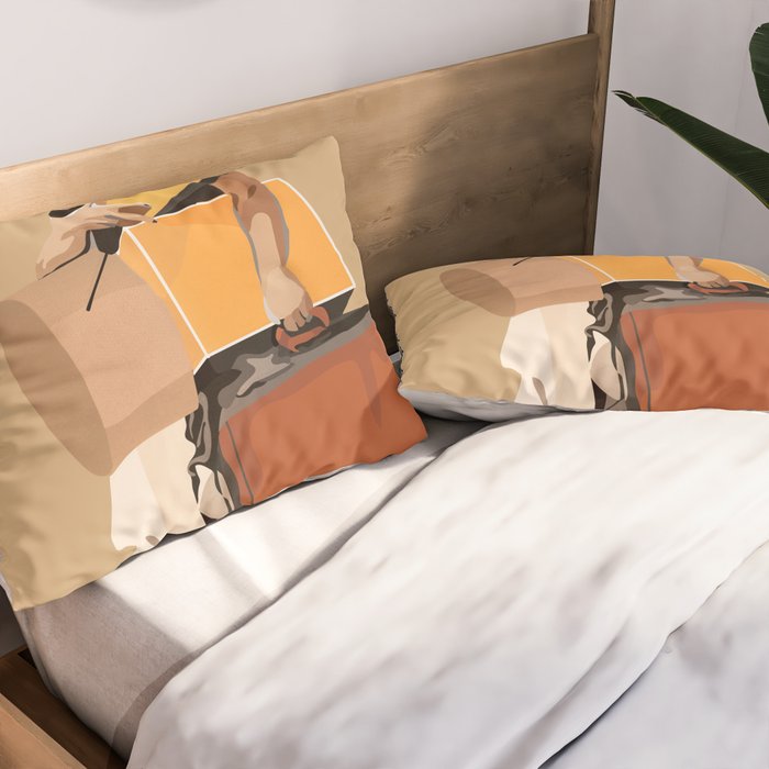 But only everything necessary Terracotta Pillow Sham Gallery Image 2
