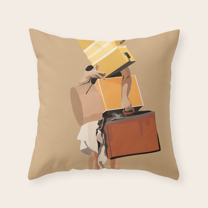 But only everything necessary Terracotta Throw Pillow Gallery Image 6